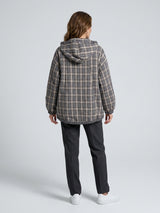 Check Hooded Jacket - Light Blue (2)