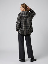 Check Hooded Jacket - Charcoal (2)