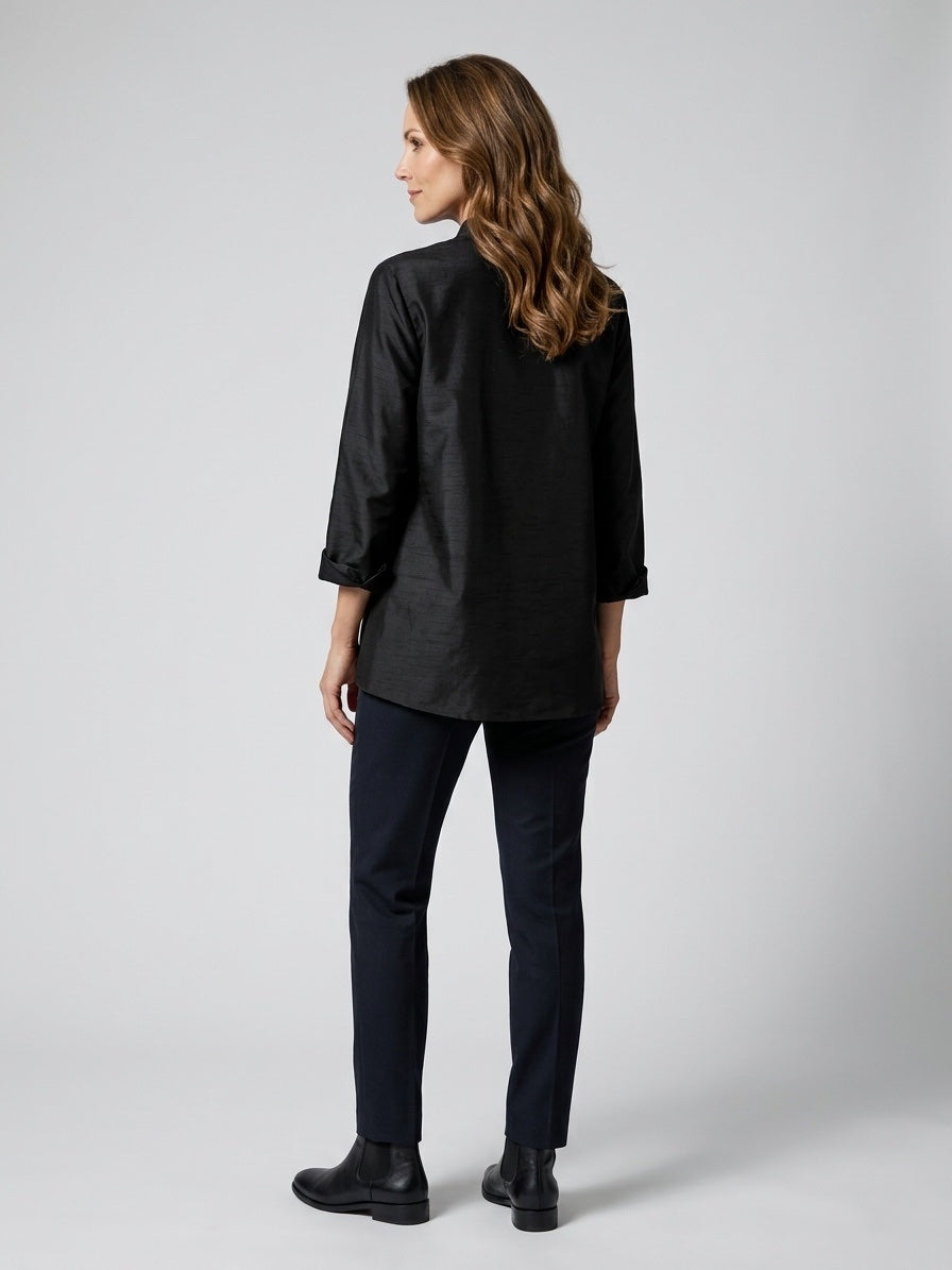 Layered Effect Jacket - Black (2)