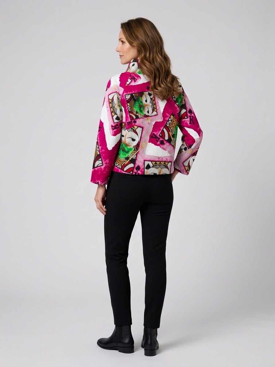 Artistic Drape Jacket - Bright Purple (2)